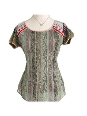 Edista Boho Cottage Fairyindie core cotton lace full length short sleeve Medium